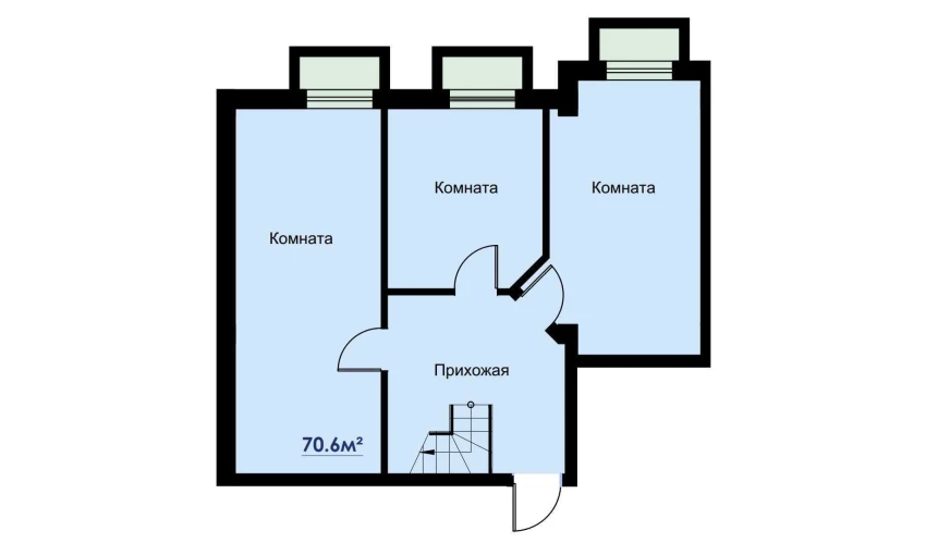 3-xonali xonadon 140.2 m²  1/6 qavat | CHOSHTEPA GARDEN Turar-joy majmuasi