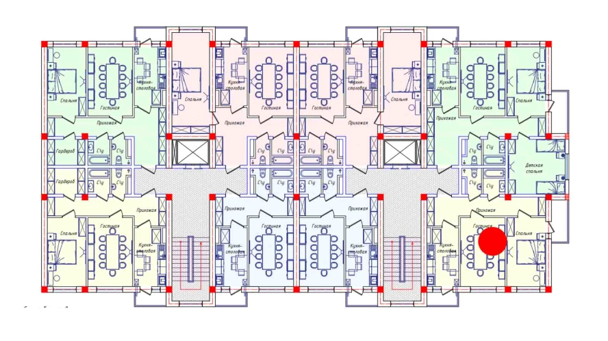 5-xonali xonadon 120.1 m²  7/7 qavat