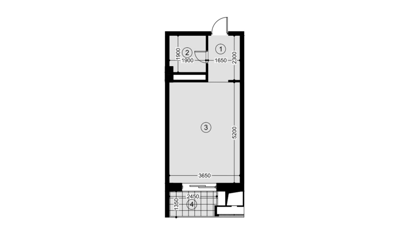 1-комнатная квартира 29.8 м²  7/7 этаж