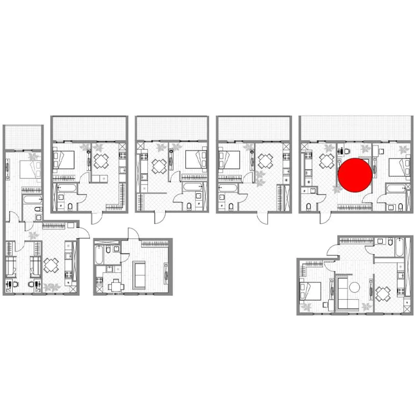 2-xonali xonadon 54 m²  10/14 qavat | PARVOZ Turar-joy majmuasi