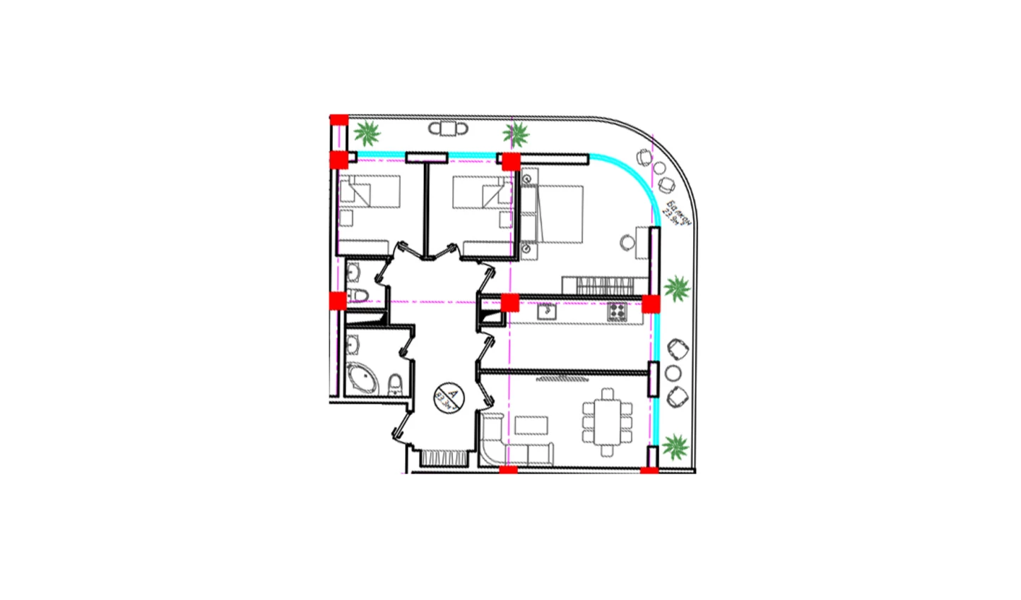 4-комнатная квартира 83.3 м²  24/24 этаж