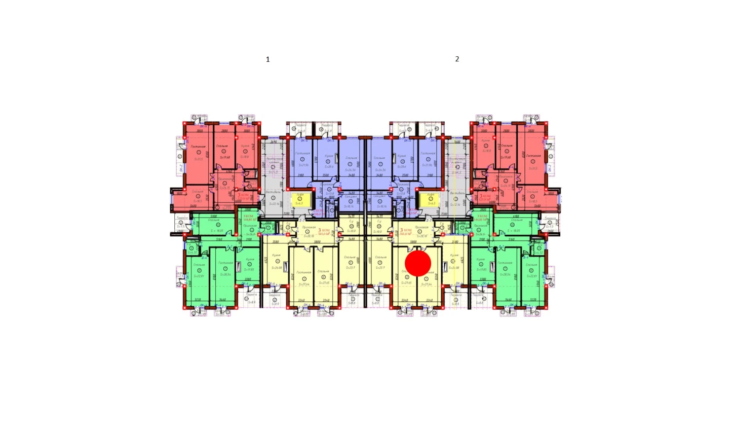 3-комнатная квартира 161 м²  5/5 этаж