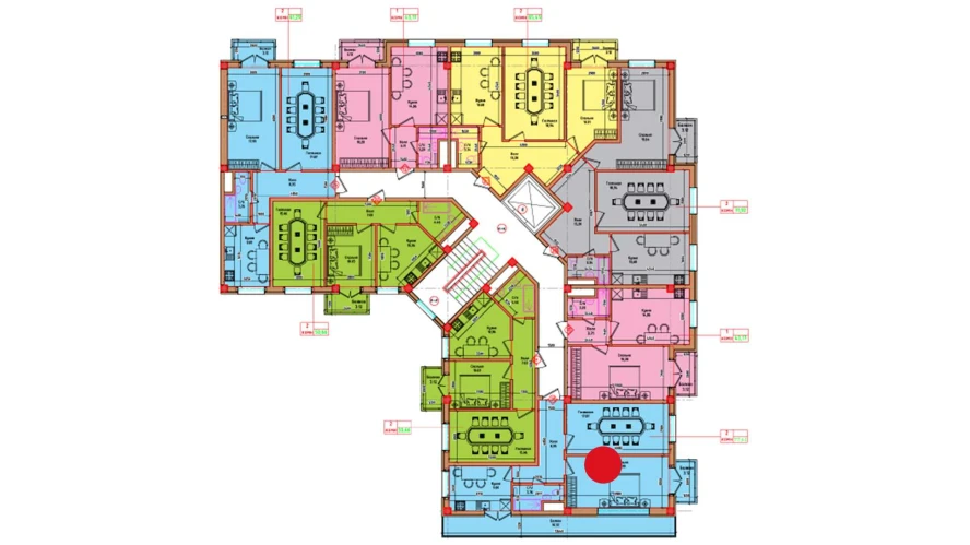 2-xonali xonadon 58.17 m²  2/2 qavat