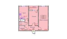 2-комн. квартира 63.9 м²  6/16 этаж | Жилой комплекс TRINITY