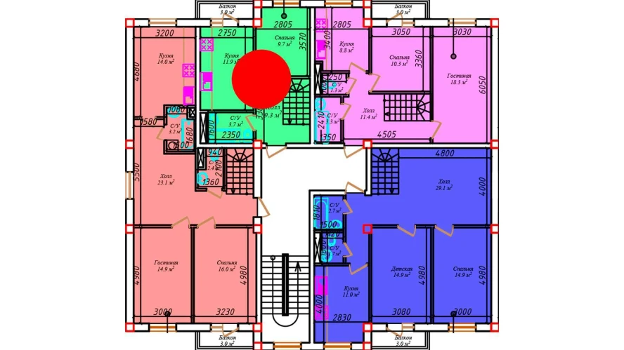 2-комнатная квартира 37.2 м²  5/5 этаж