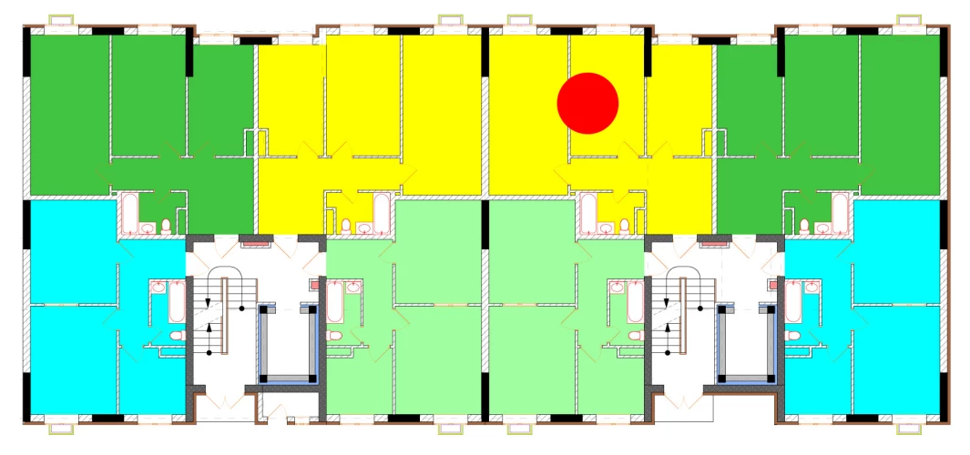 2-xonali xonadon 66.3 m²  7/7 qavat