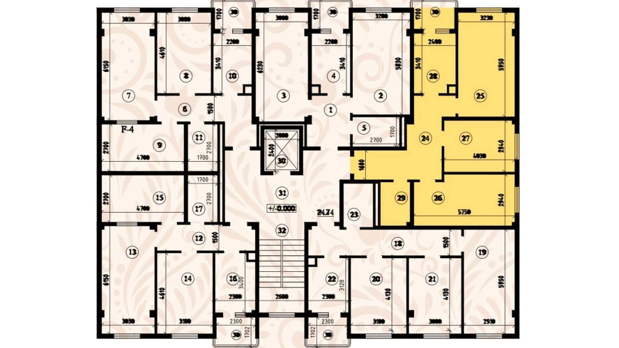 3-комнатная квартира 78.08 м²  5/5 этаж