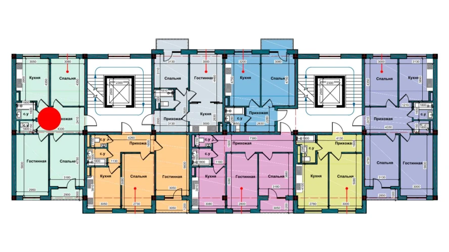 3-xonali xonadon 77.8 m²  4/4 qavat