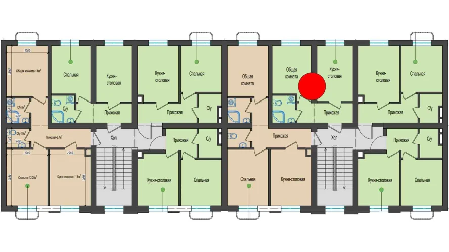 1-комнатная квартира 31.1 м²  3/3 этаж