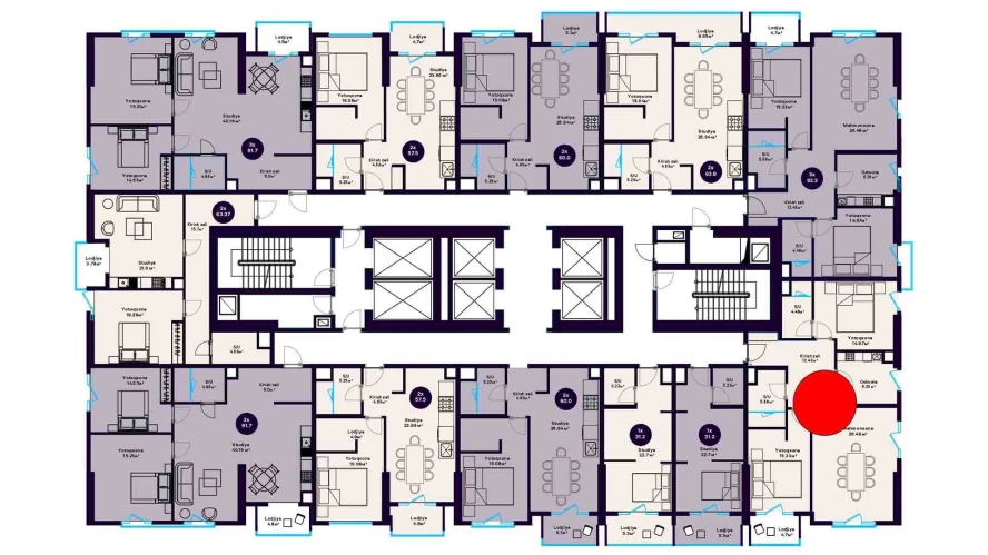 3-xonali xonadon 92.3 m²  11/11 qavat