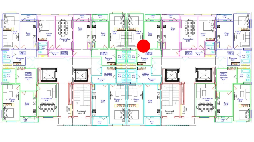 1-комнатная квартира 49.9 м²  5/5 этаж