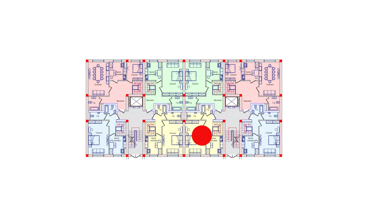 3-комнатная квартира 116.8 м²  1/1 этаж