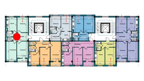 3-xonali xonadon 79.4 m²  2/9 qavat | NUR BARAKA Turar-joy majmuasi