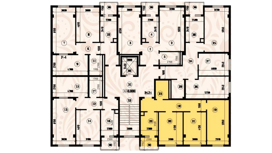 3-xonali xonadon 72.36 m²  5/5 qavat