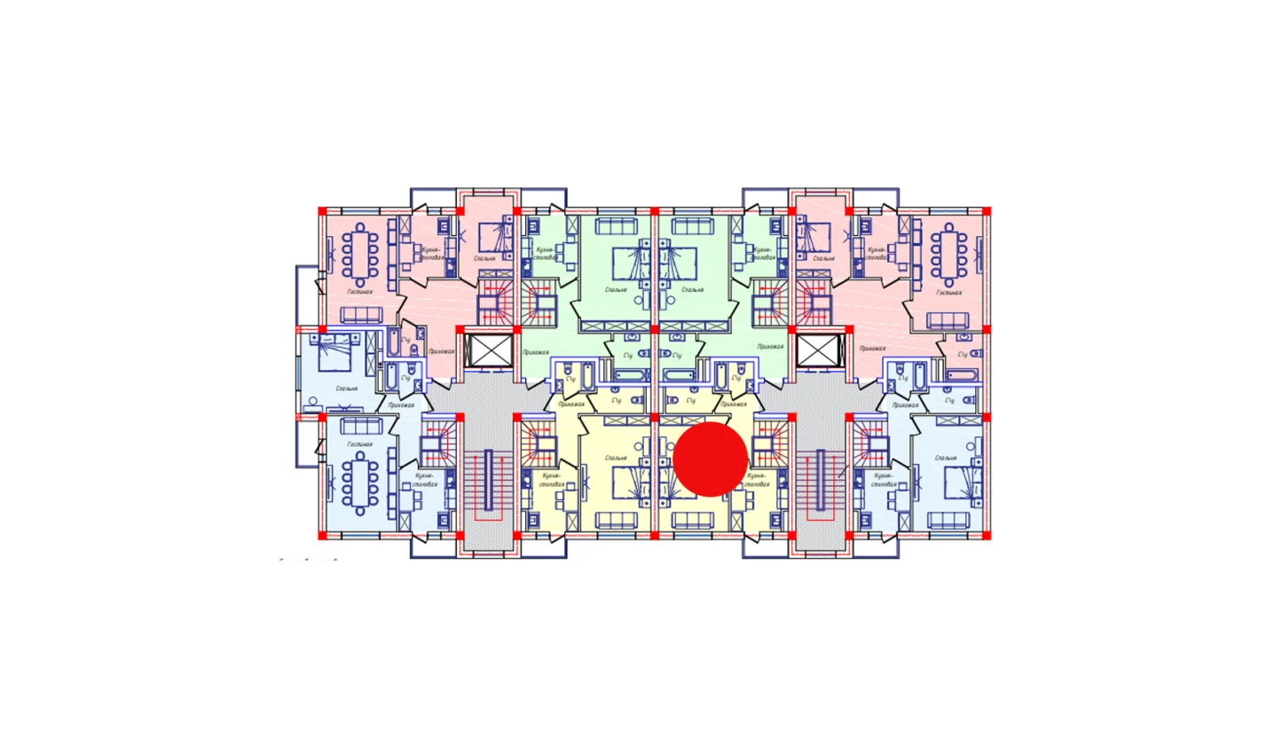 3-комнатная квартира 107.9 м²  7/7 этаж