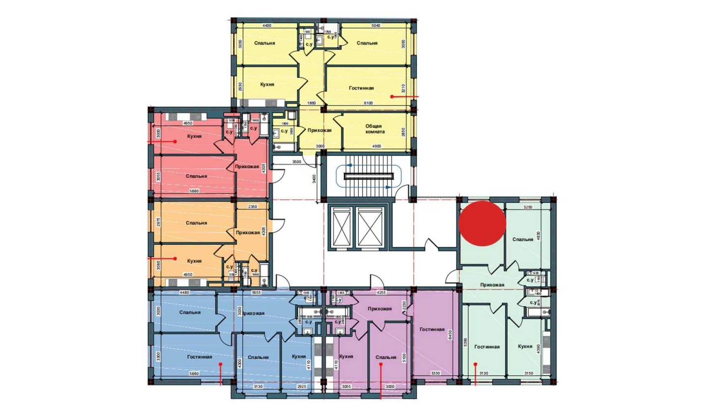 3-xonali xonadon 82.5 m²  2/2 qavat