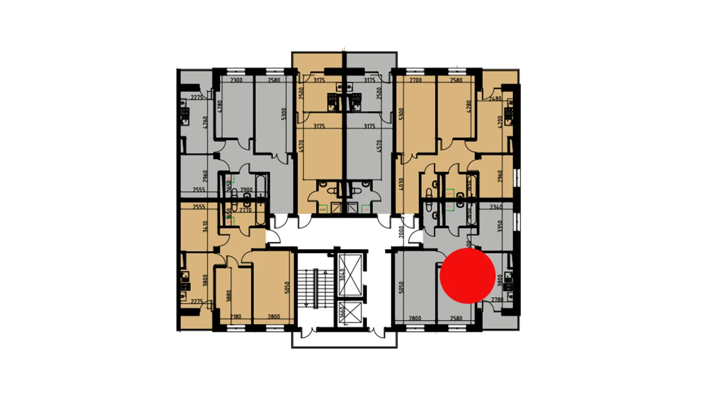 3-комнатная квартира 55.32 м²  7/7 этаж