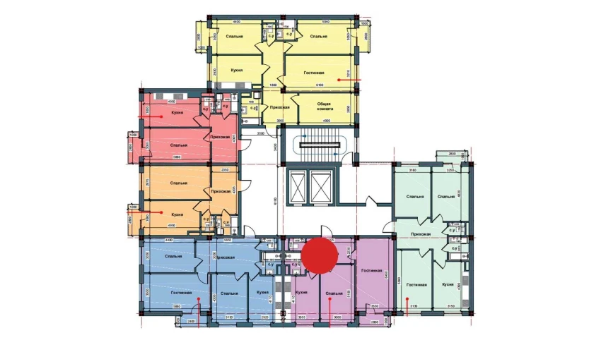 2-xonali xonadon 71 m²  8/10 qavat | NUR BARAKA Turar-joy majmuasi