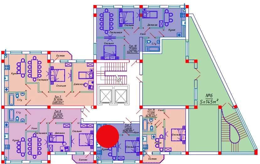 1-комнатная квартира 30.6 м²  2/2 этаж