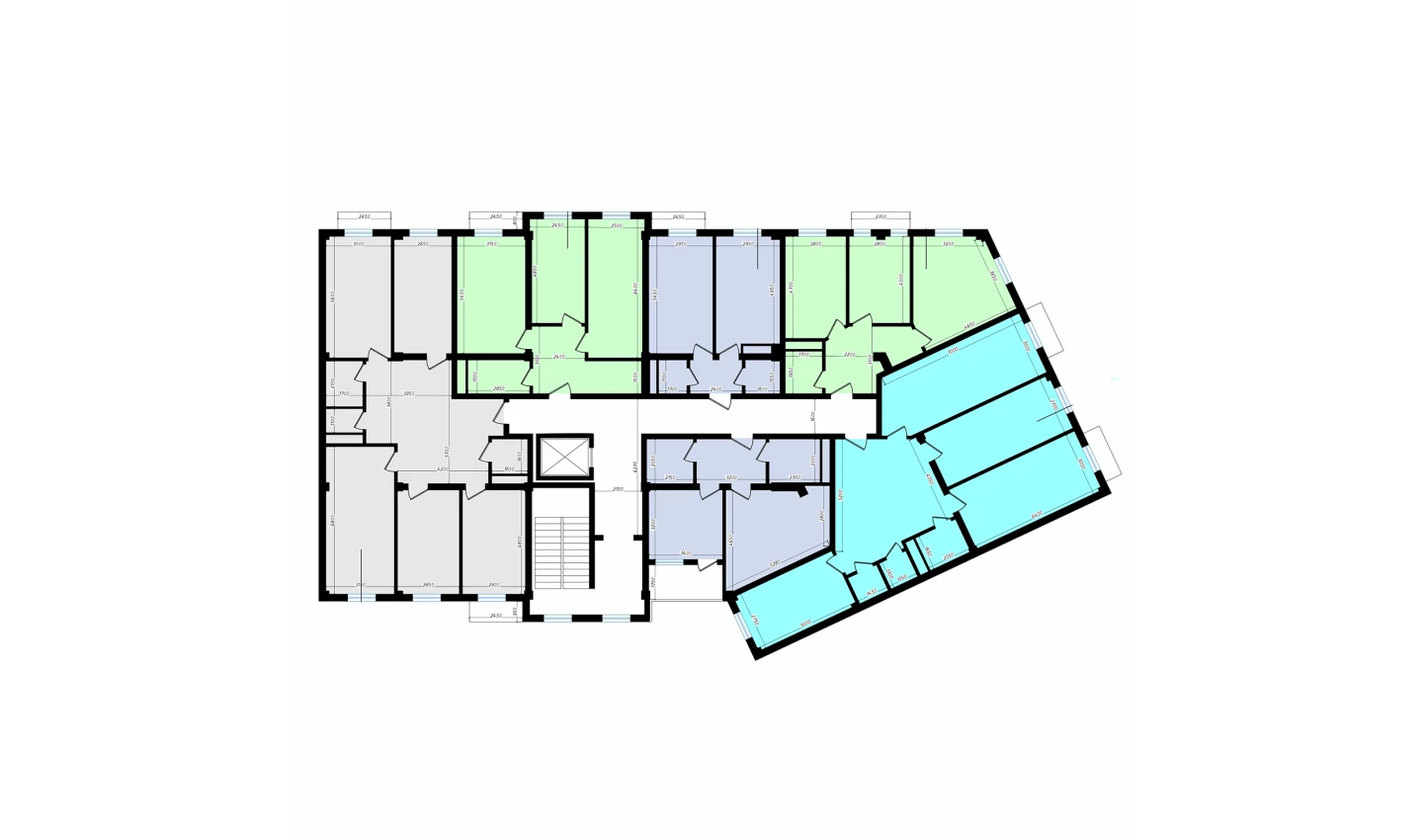 1-комнатная квартира 40.7 м²  10/10 этаж