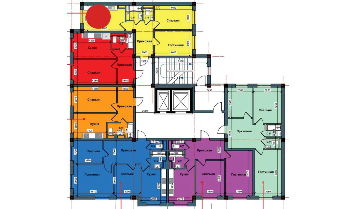 2-комнатная квартира 55.2 м²  2/2 этаж