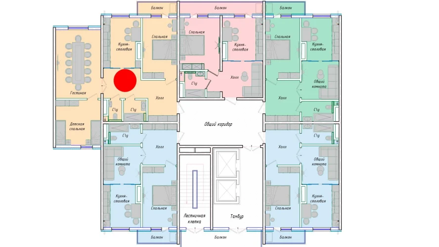 3-комнатная квартира 91.42 м²  12/12 этаж