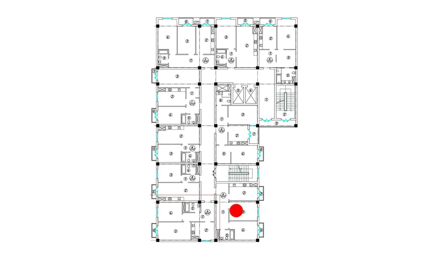 3-комнатная квартира 69.1 м²  7/7 этаж