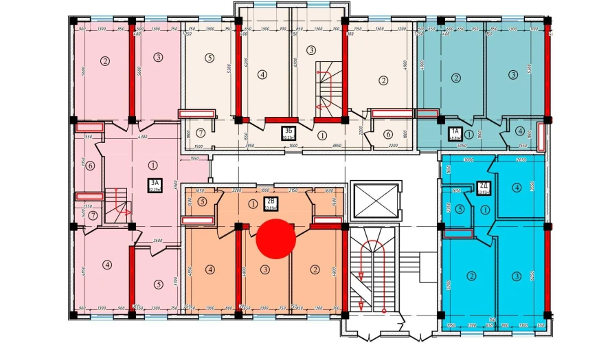 2-комнатная квартира 53.89 м²  1/1 этаж