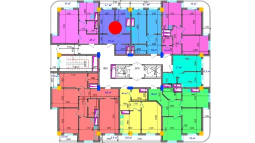 2-xonali xonadon 38.1 m²  2/12 qavat | SOKIN SOHIL Turar-joy majmuasi