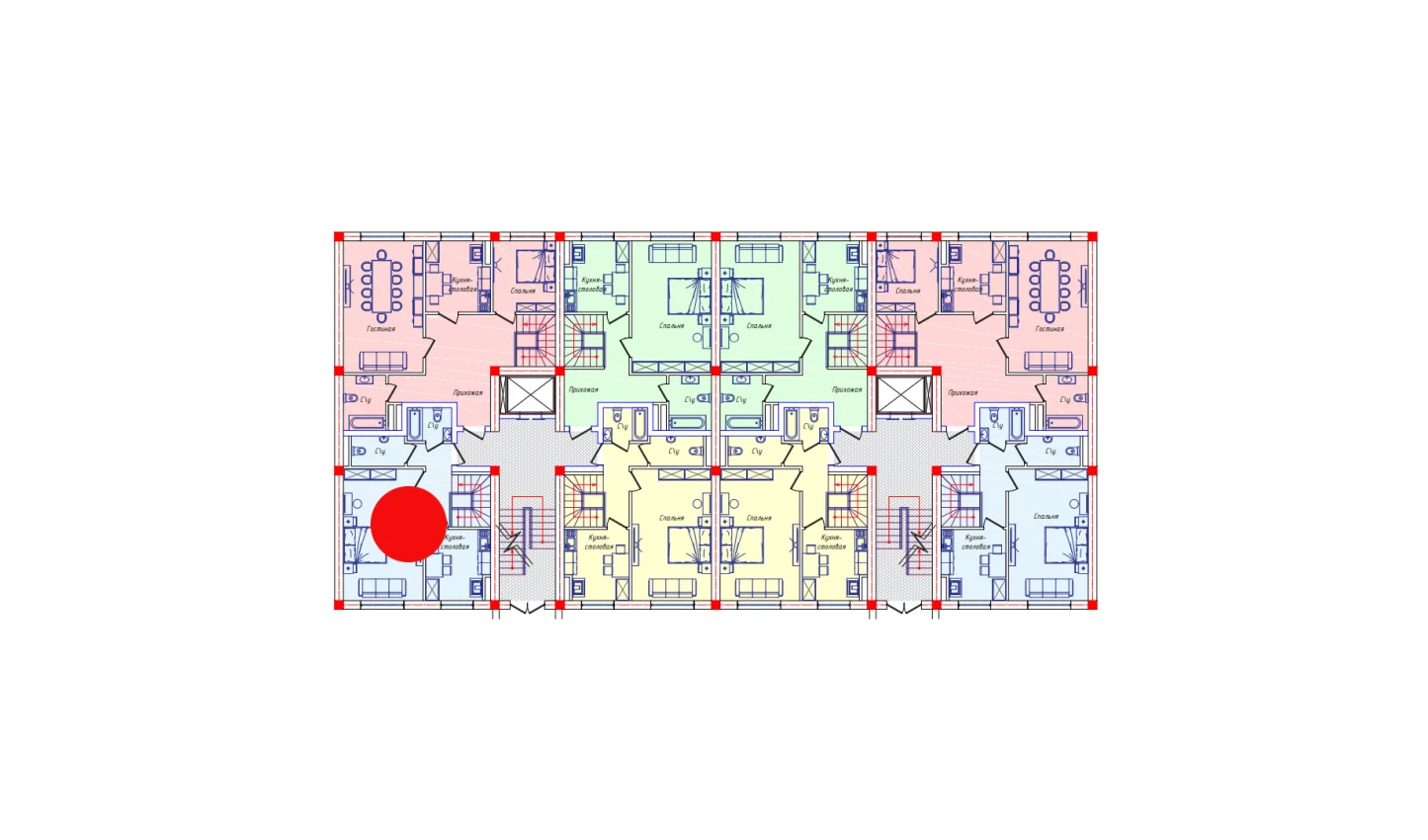 3-комнатная квартира 116.8 м²  1/1 этаж