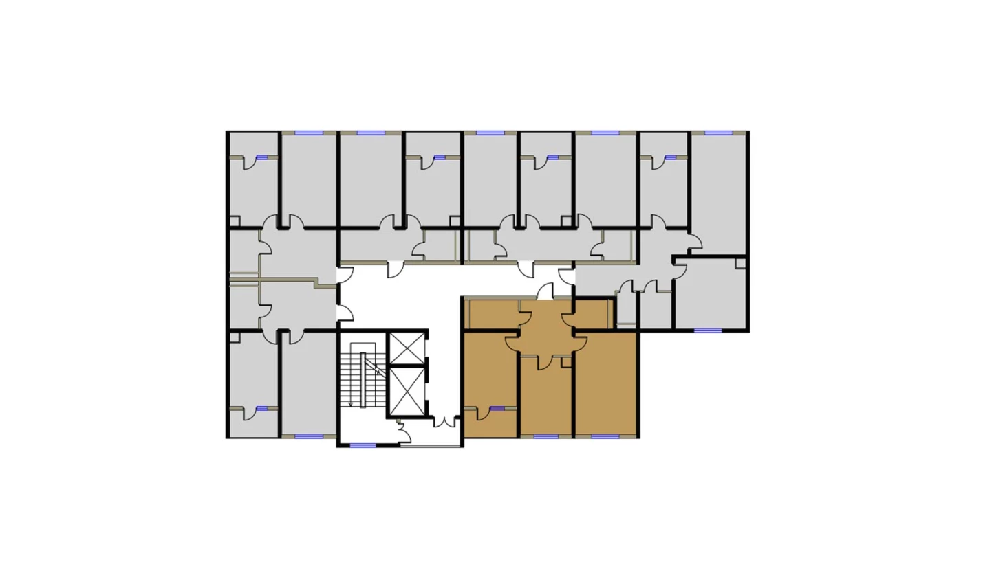 2-комнатная квартира 75.42 м²  7/7 этаж