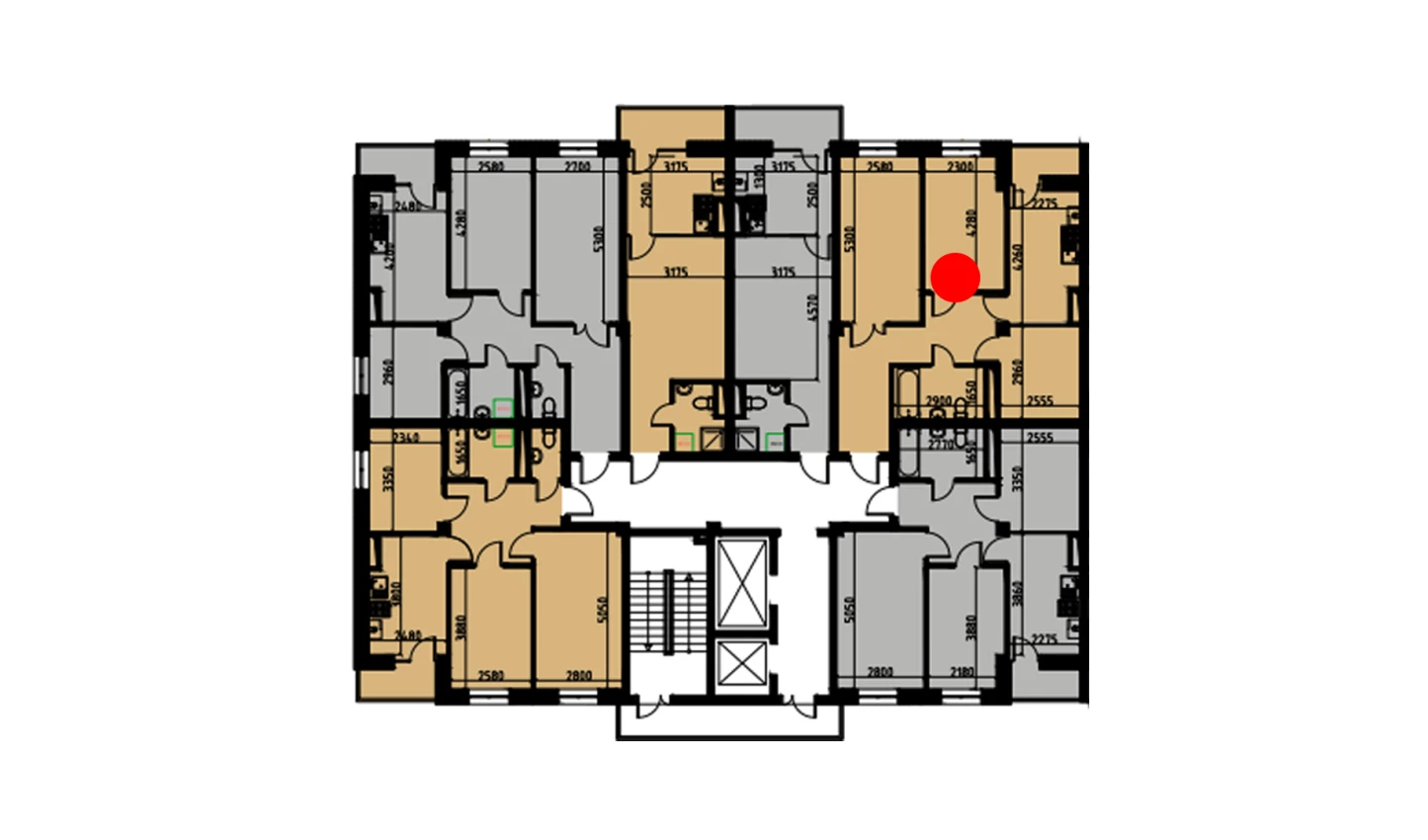 3-комнатная квартира 62.02 м²  4/4 этаж