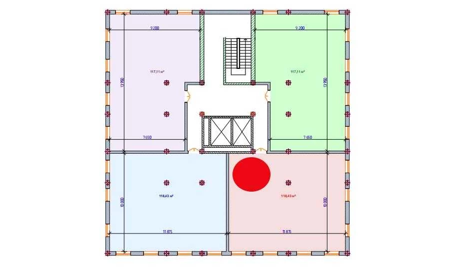 1-xonali xonadon 118.43 m²  0/0 qavat