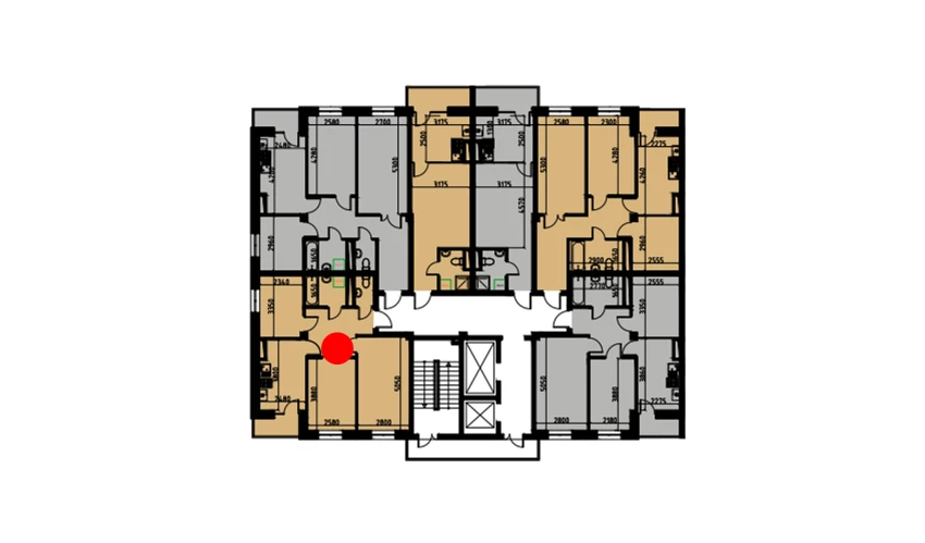 2-комнатная квартира 53.27 м²  8/8 этаж