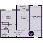 3-комн. квартира 79 м²  11/12 этаж | Жилой комплекс YAQINLAR