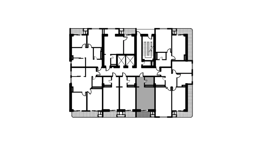 1-xonali xonadon 34.8 m²  8/8 qavat