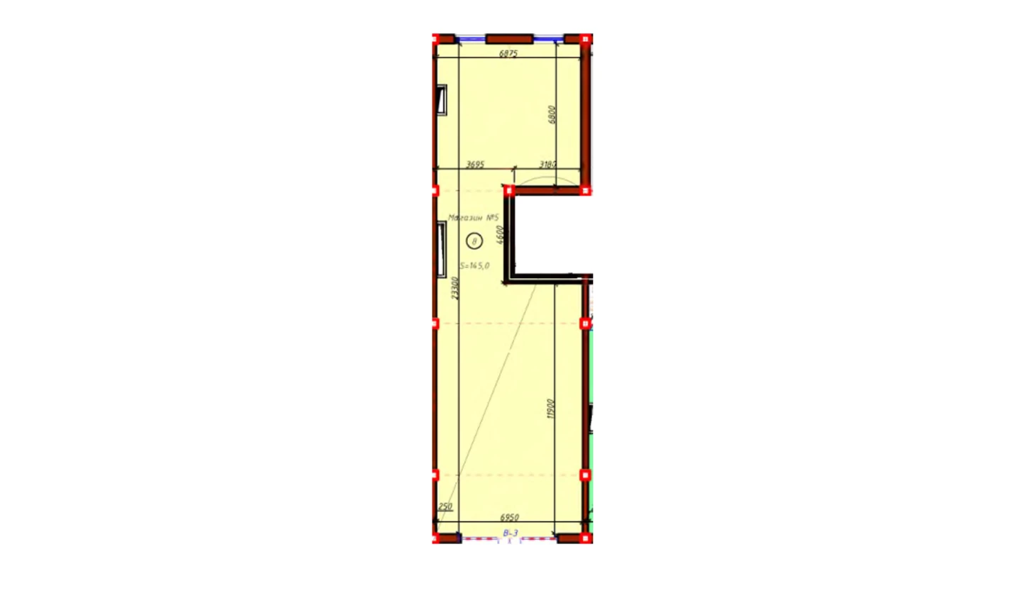 1-xonali xonadon 145 m²  1/1 qavat