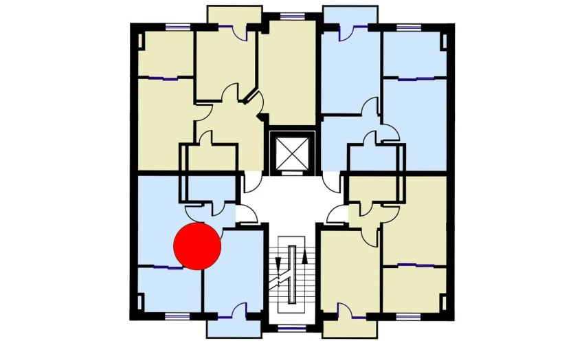 2-xonali xonadon 50.8 m²  4/6 qavat | CHOSHTEPA GARDEN Turar-joy majmuasi