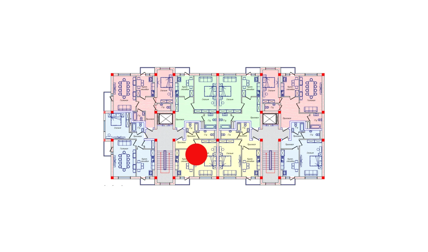 1-комнатная квартира 51.3 м²  6/6 этаж