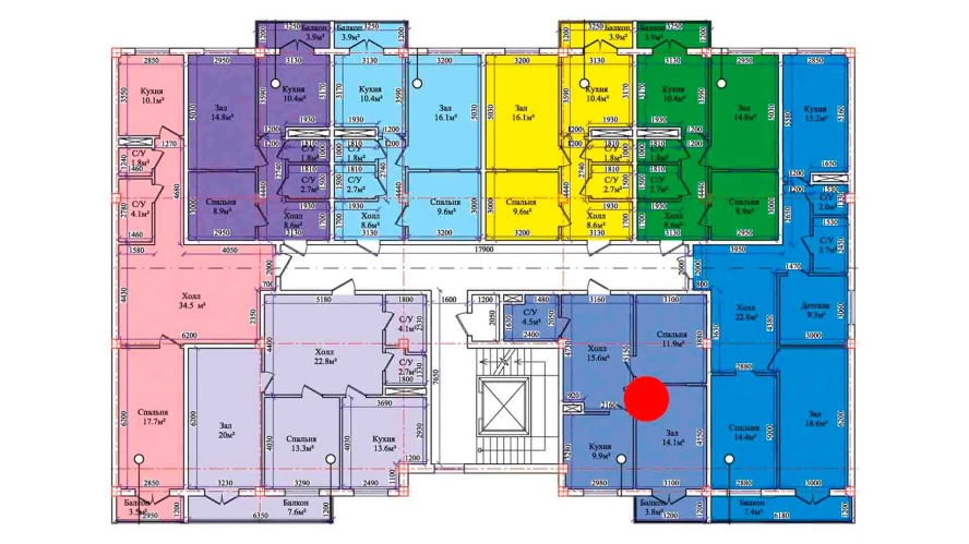 2-комнатная квартира 59.2 м²  2/2 этаж