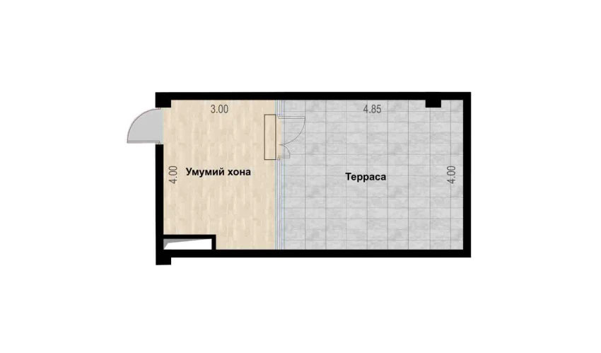 1-комнатная квартира 62.52 м²  7/7 этаж | Жилой комплекс Bochka Resort