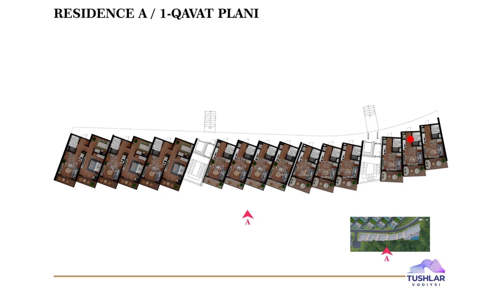 1-xonali xonadon 22.203 m²  1/1 qavat