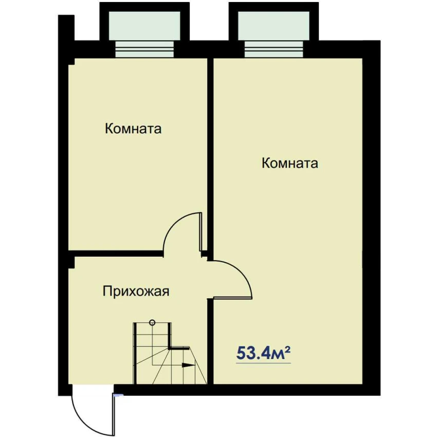 2-xonali xonadon 106.8 m²  1/6 qavat | CHOSHTEPA GARDEN Turar-joy majmuasi