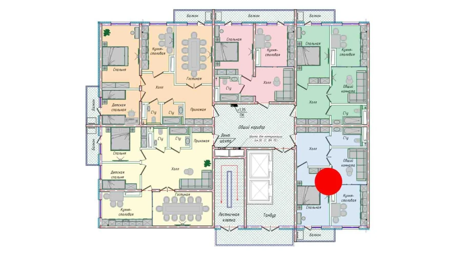 2-xonali xonadon 50.85 m²  12/12 qavat