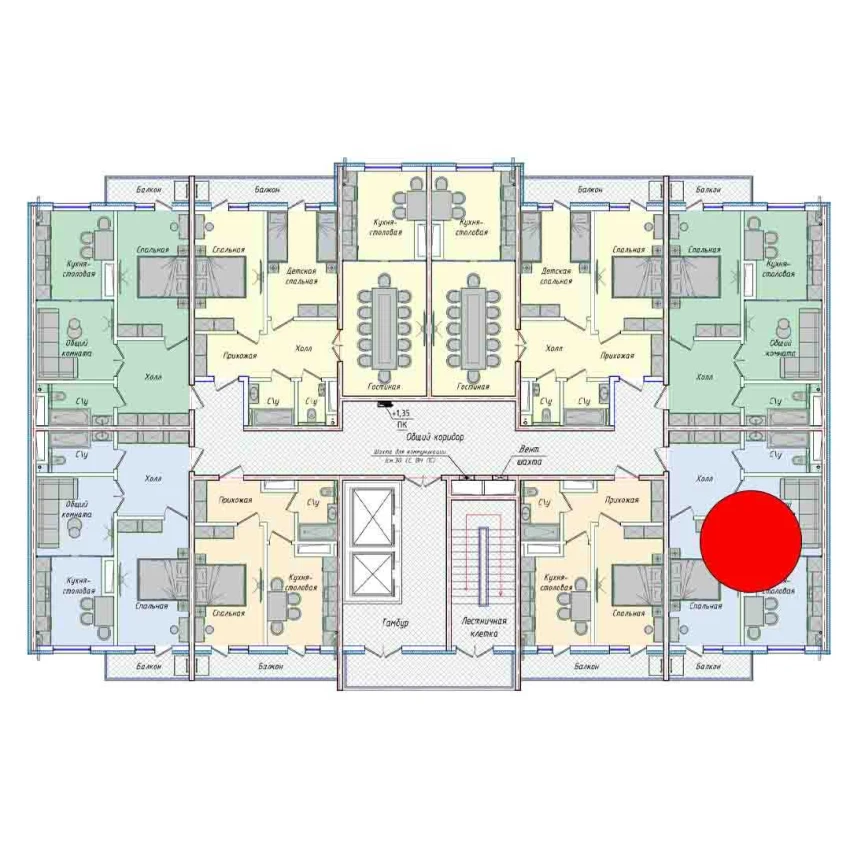 2-комнатная квартира 50.7 м²  12/12 этаж