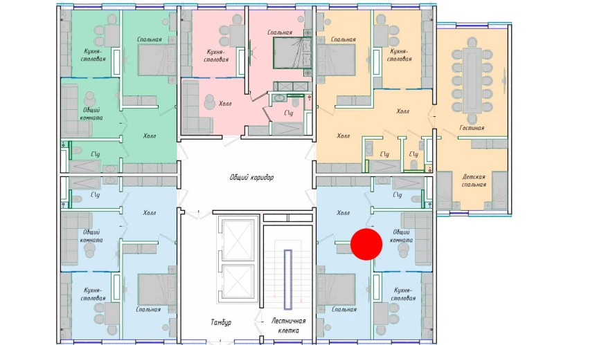 2-комнатная квартира 50.85 м²  1/1 этаж