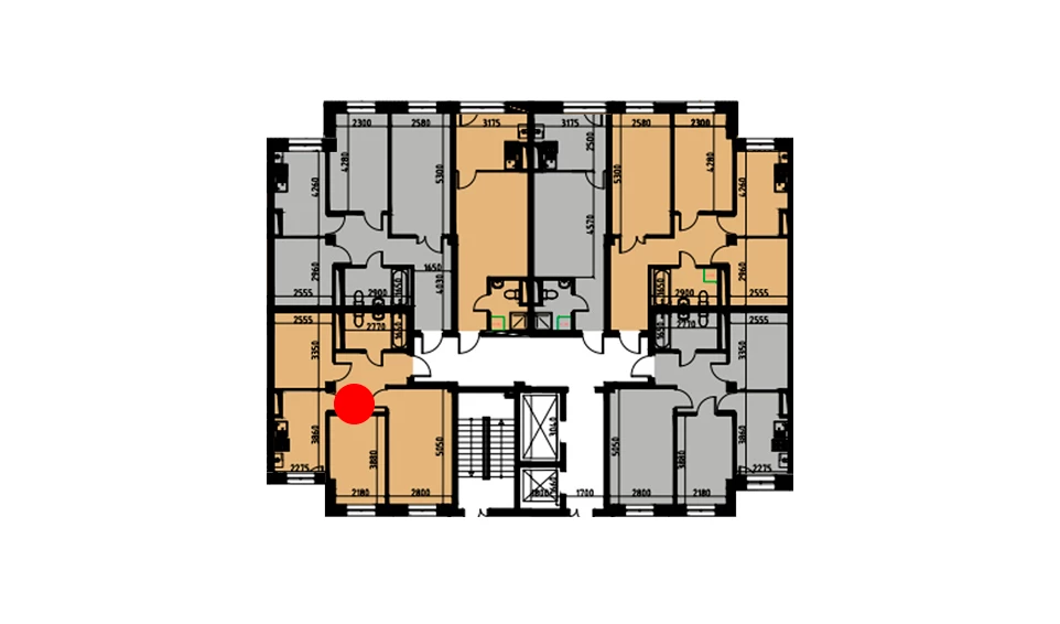 2-комнатная квартира 58.75 м²  1/1 этаж