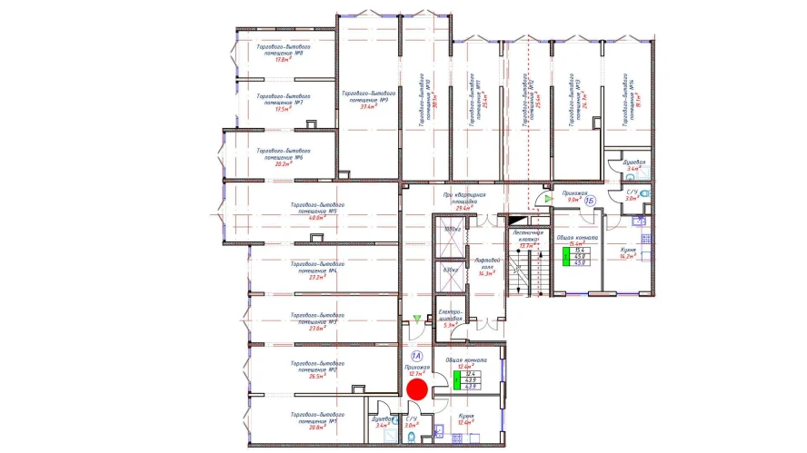 3-xonali xonadon 43.9 m²  1/1 qavat