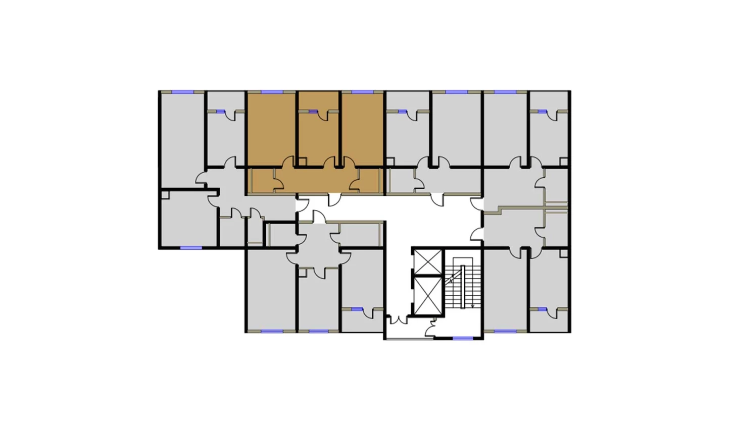 2-комнатная квартира 72.85 м²  2/2 этаж