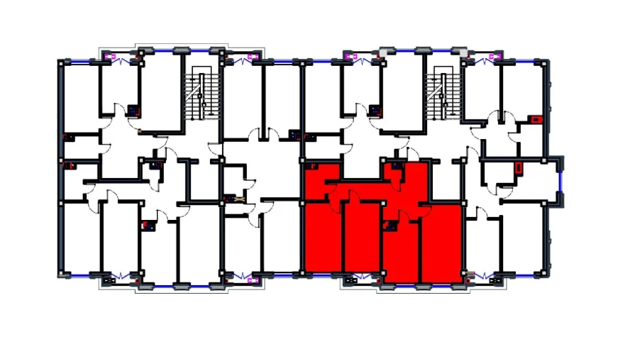 3-комнатная квартира 88 м²  9/9 этаж